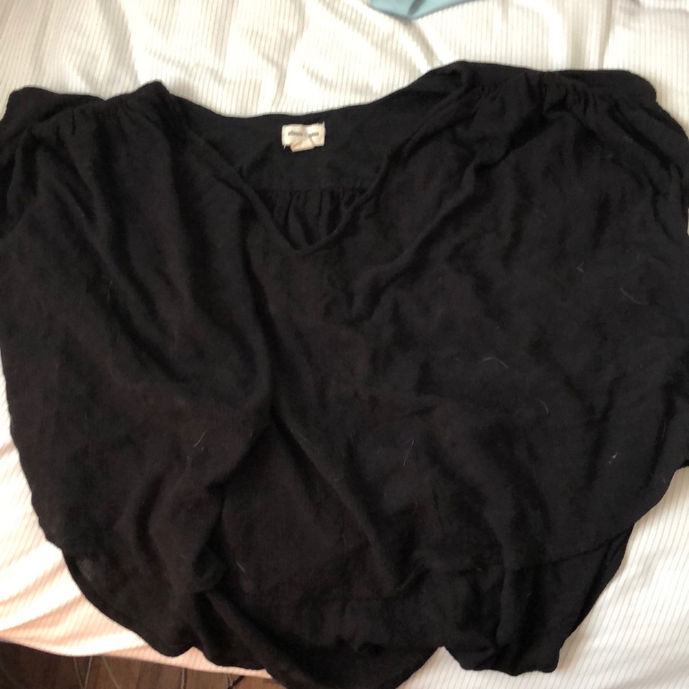 soft black loose top
